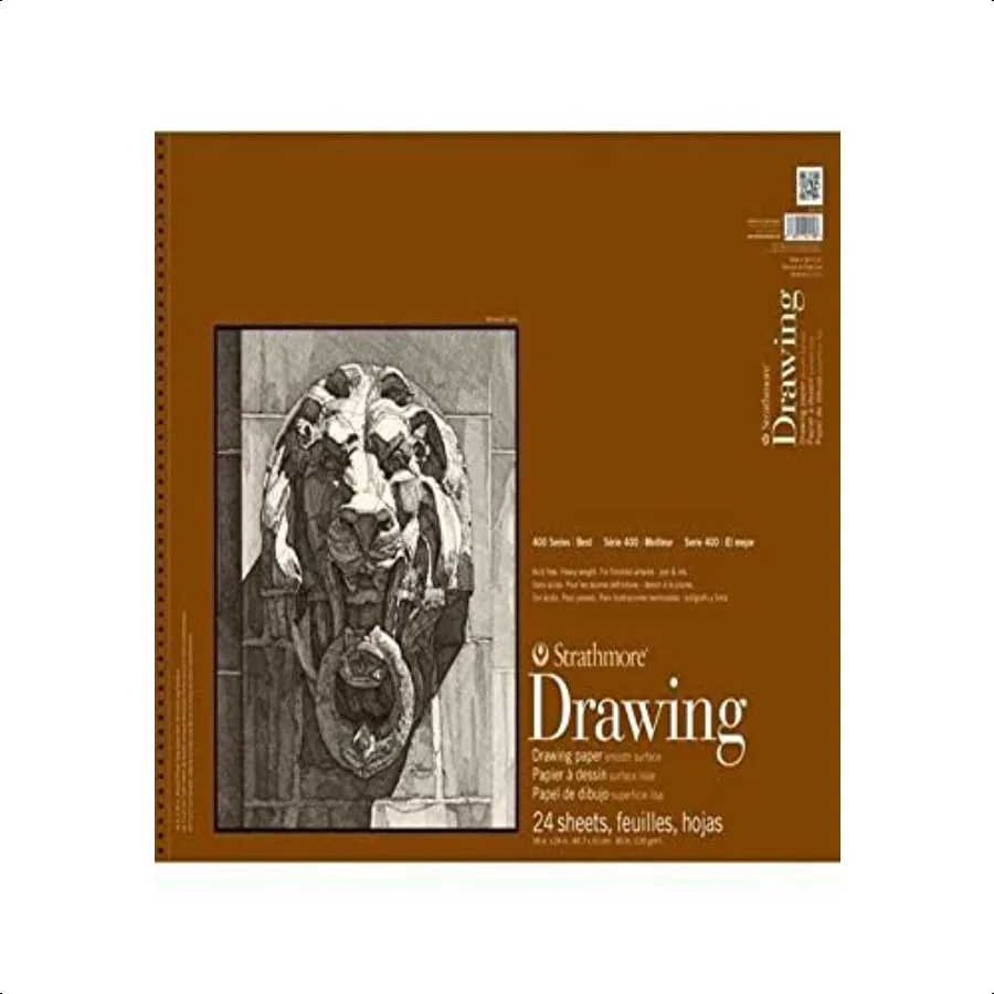 

Strathmore 400108 400 Series Drawing Smooth Surface 18 by 24 24 Sheets White