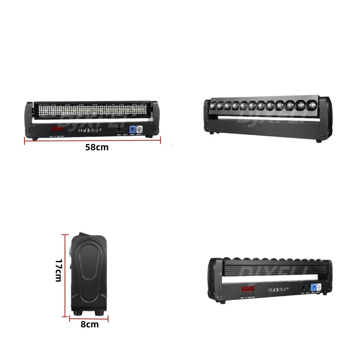 2pcs 200W Double Sides Beam Curtain&Strobe 360°Infinite rotation LED Moving head DMX Light DJ Stage Bar Disco Concert Party view 3