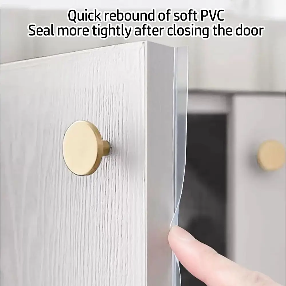 New Self-Adhesive Cabinet Door Dust Strips 2.8M TPE Seal Strip Blackout Strip Insect-proof