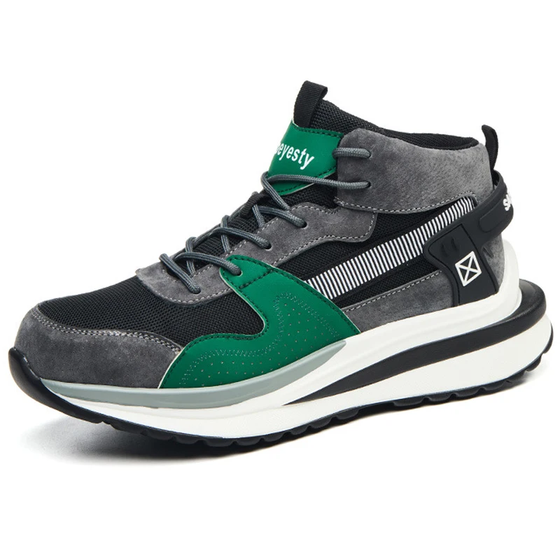 

New Fashion Work Boots Men Indestructible shoes Security Sneakers Steel toe shoes Puncture-Proof Safety Shoes Protection Boots