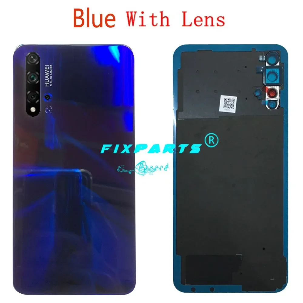 NEW For Huawei Nova 5t Battery Cover Rear Door Housing Back Case Phone  AL-L21 YAL-L61 Battery Cover  With Camera Lens