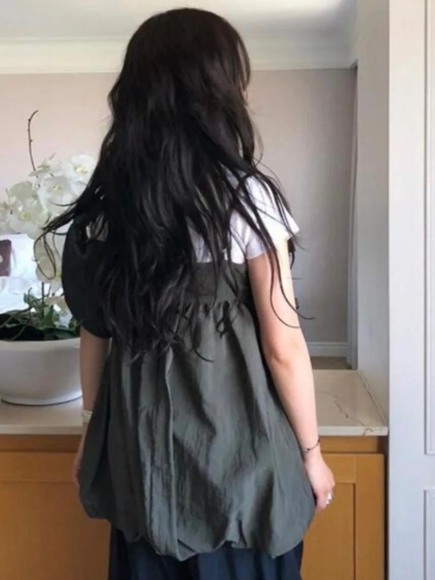 Chic ort jupe bouffante Dr pour femmes Sli superposition été 2025 nouveauté vêtements de petite taille autre matériau 00%