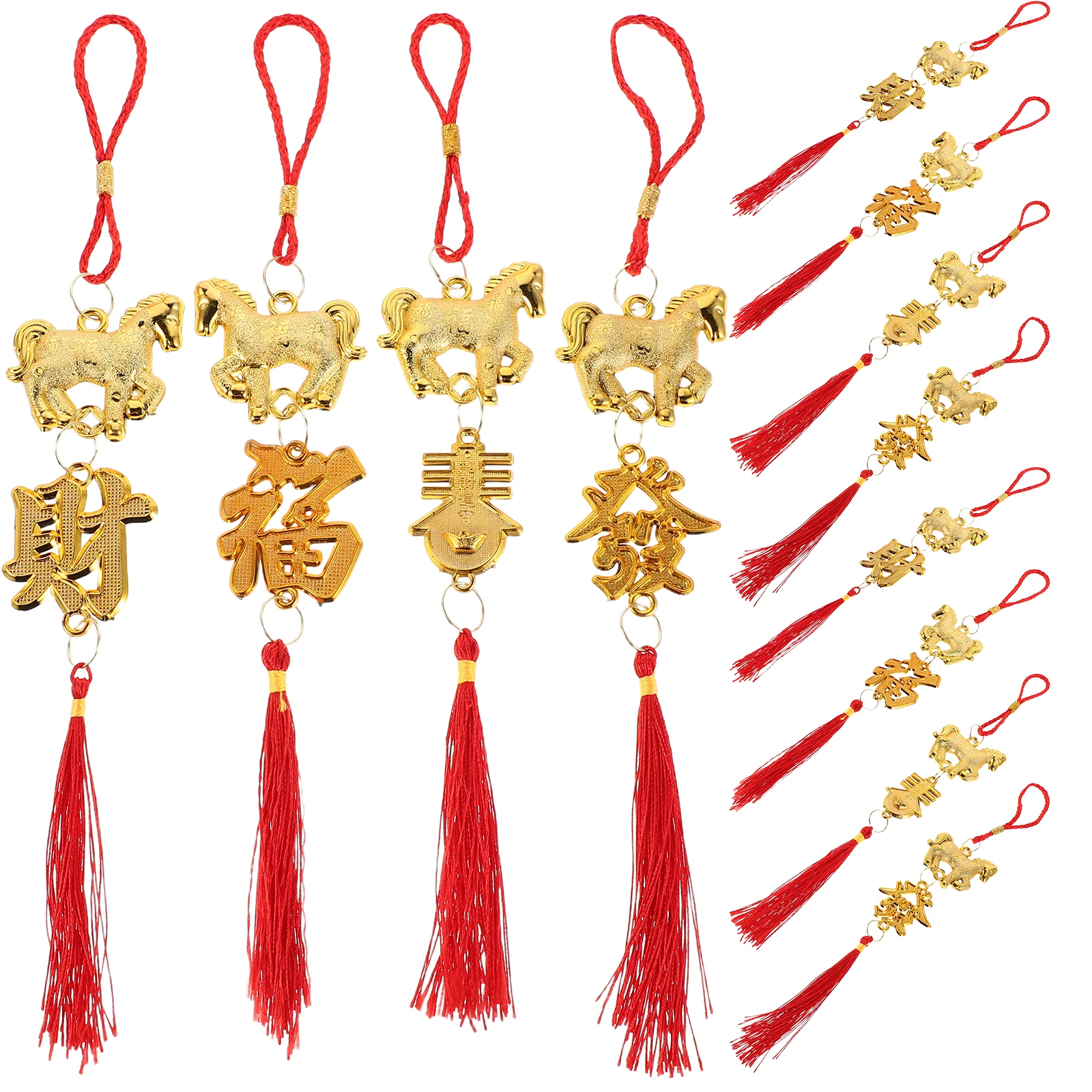 

12 Pcs Ornament Chinese New Year Hanging Decoration Decorate Decorations Plastic Pendant Bonsai Pendants