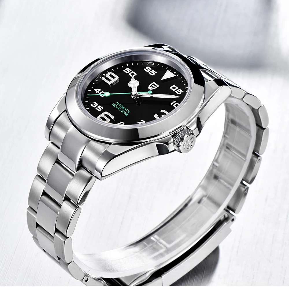 PAGANI DESIGN 40MM Men's Mechanical Automatic Watch Sapphire Glass AR Coating Luminous Stainless Steel Waterproof Watch for Men