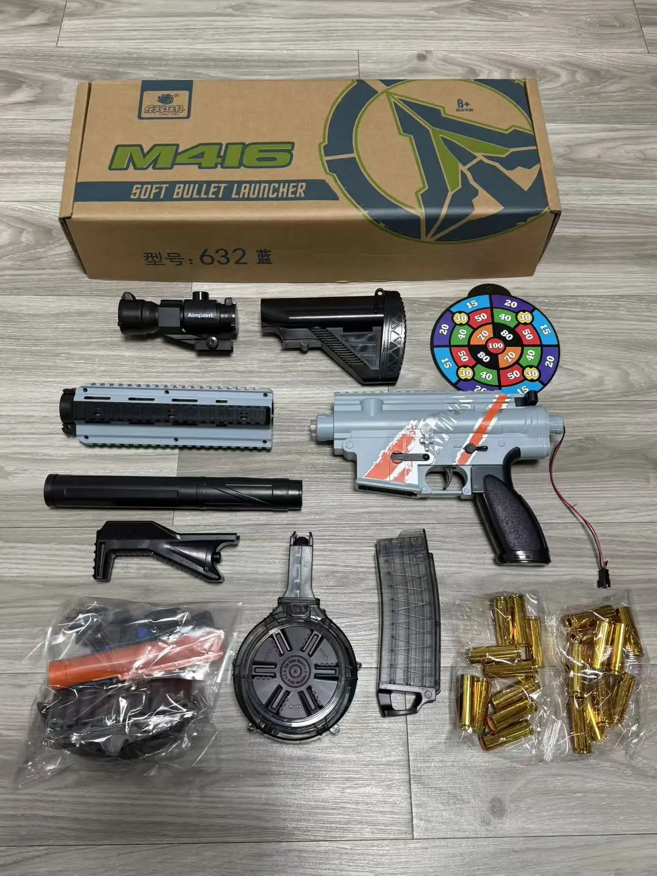 M416 Shell Werfen Weiche Kugel Pistole Kann Spielzeug Pistole QBZ95 Gewehr Junge Essen Huhn AK47