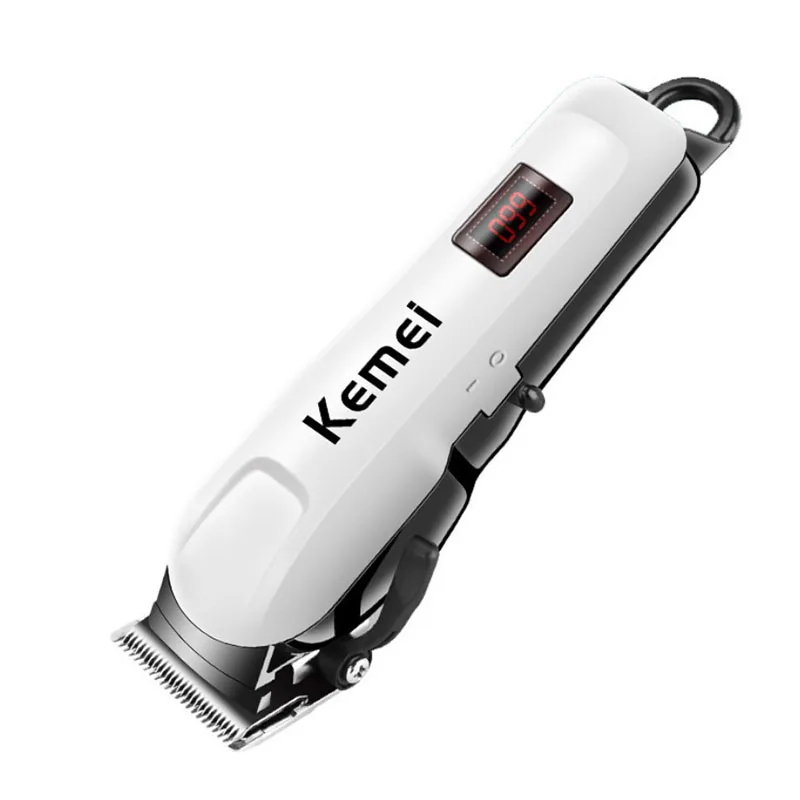 Rechargeable Electric Hair Clippers ABS Powerful Motor LCD Wireless Electric Shaver with Carbon Steel Cutter Head