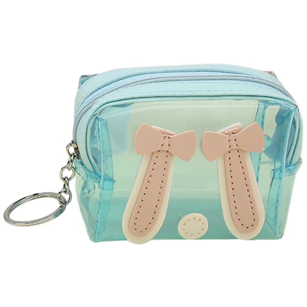 

1pcs Coin Purse Keychain Compact PVC Zero Money Bag Random Color Lightweight Outdoor Student Mini Wallet Change Pouch Trendy