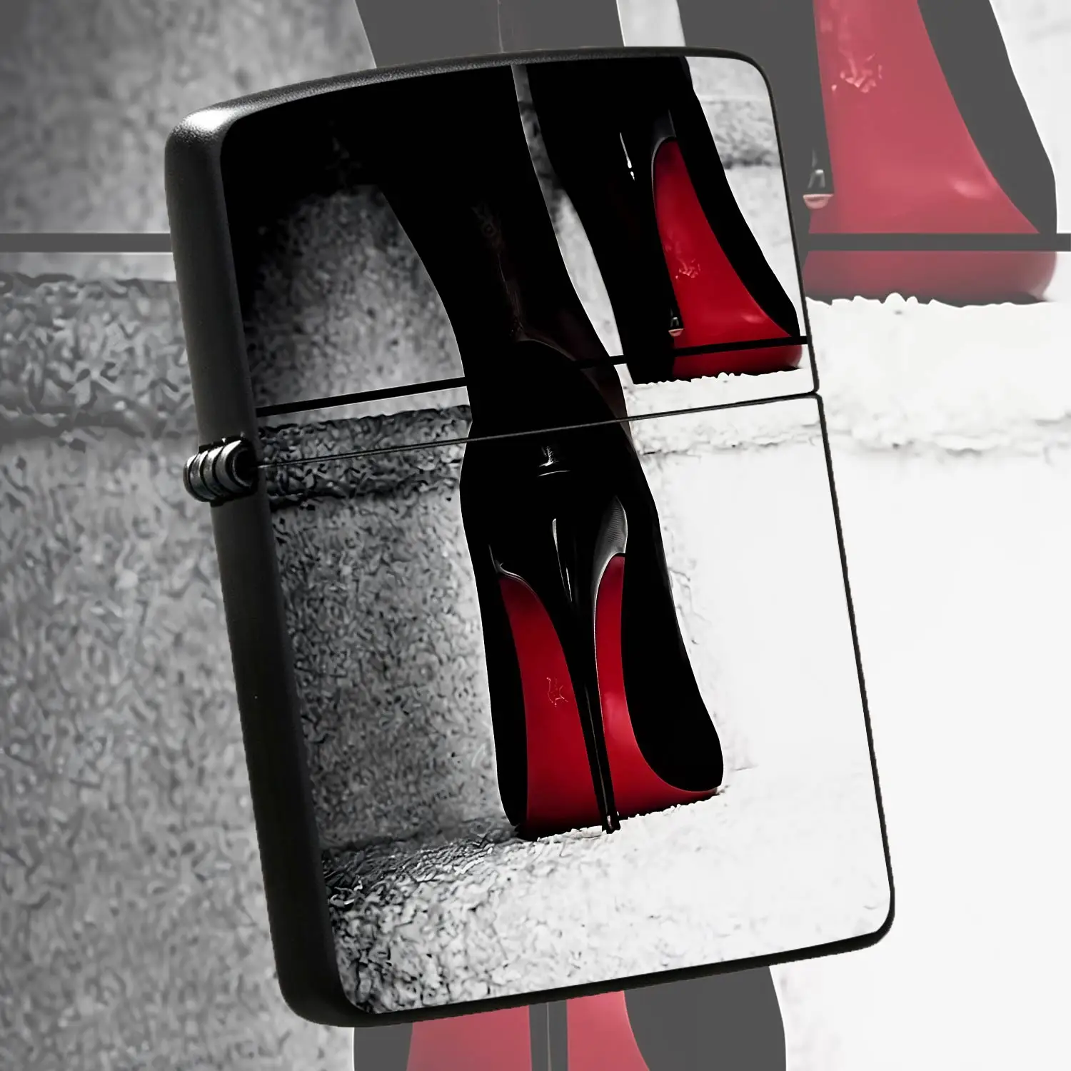Stylish Red Sole High Heel Printed Igniter, Sleek Portable Decor Accessory, Fits Daily Commute, Business Meeting, Dating, Travel And All Scenarios, Exquisite Trendy Item For Personal Use Or Gifting To Show Unique Taste A Humorous And Intere