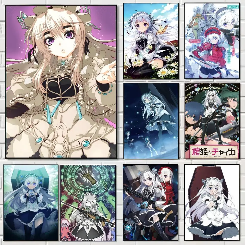 Japanese Anime C-Chaika The Coffin Princess Poster Pegatina artistica HD autoadhesiva impermeable para salon dormitorio