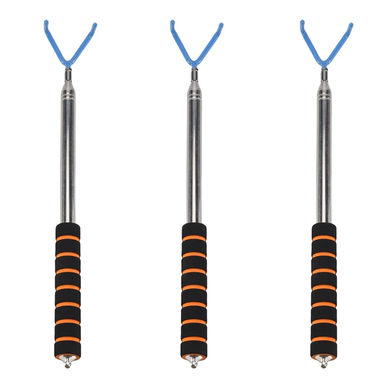 

B06C-3X Disc Golf Retriever Disc Golf Grabber 10 Feet Portable Telescoping Pole With Durable Hook For Outdoor Flying Disc