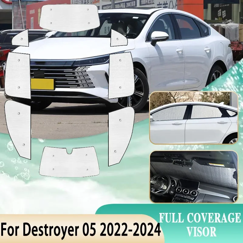 For BYD Destroyer 05 2022 2023 2024 Car Windshield Visor Full Window Sun Protection Anti-UV Shaby Sunshades Sticker Accessories