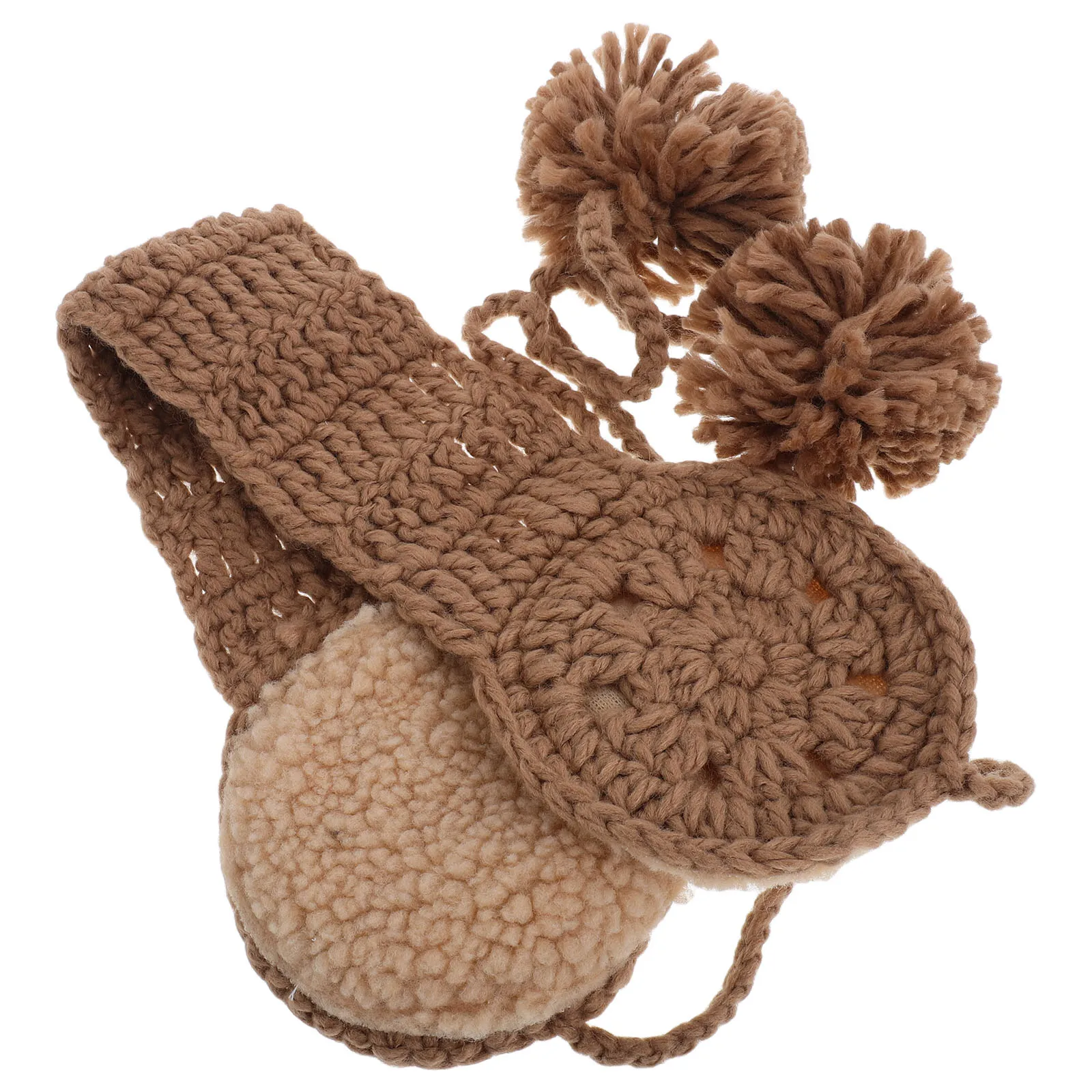 

Vintage Knitted Ear Muffs Cute Pompom Design Winter Warm Earmuff Girls Headband Cold Weather Accessories
