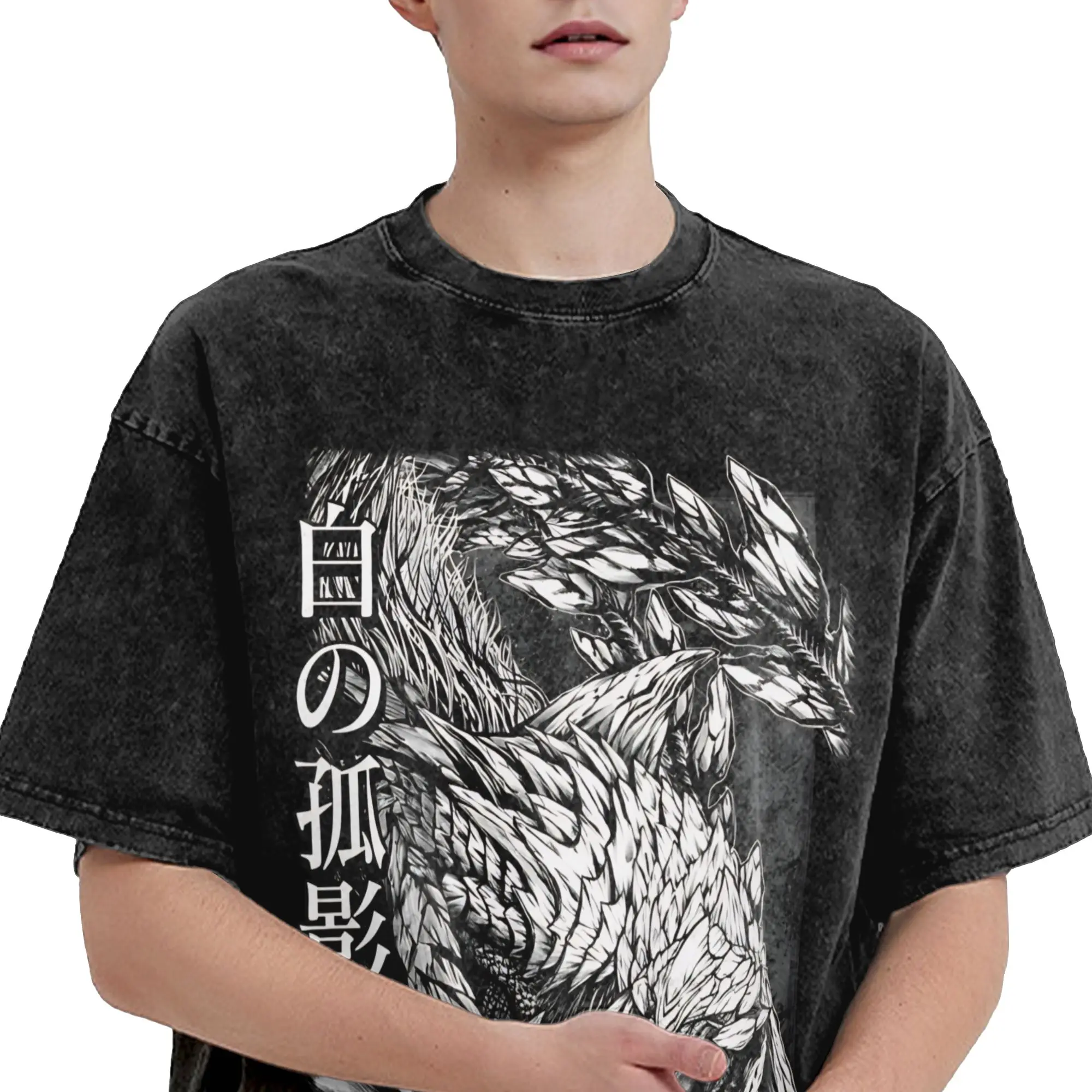 Arkveld Ink Drawing T Shirt Monster Hunter Novelty T-Shirts Short Sleeves Y2K Classic Top Summer Casual O-Neck Oversized Clothes