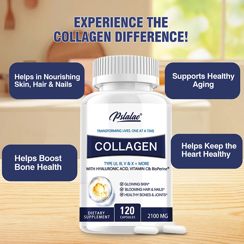 Collagen Capsules - Promotes Healthy Skin, Joints, Hair, Nails, Antioxidants