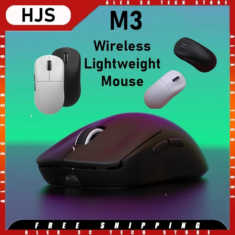 

HJS M3 Wireless Bluetooth Tri Mode 2.4G Wired 50g Lightweight Mouse Game E-sports PAW3311 Macro Programming 26000DPI 300IPS