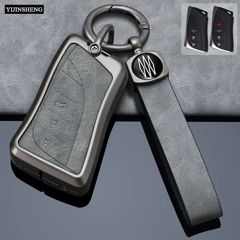 3 4 Buttons Zinc Alloy + Leather Car Key Case Cover Skin Holder For Lexus UX ES UX200 UX250h ES200 ES300h ES350 US200 US260h