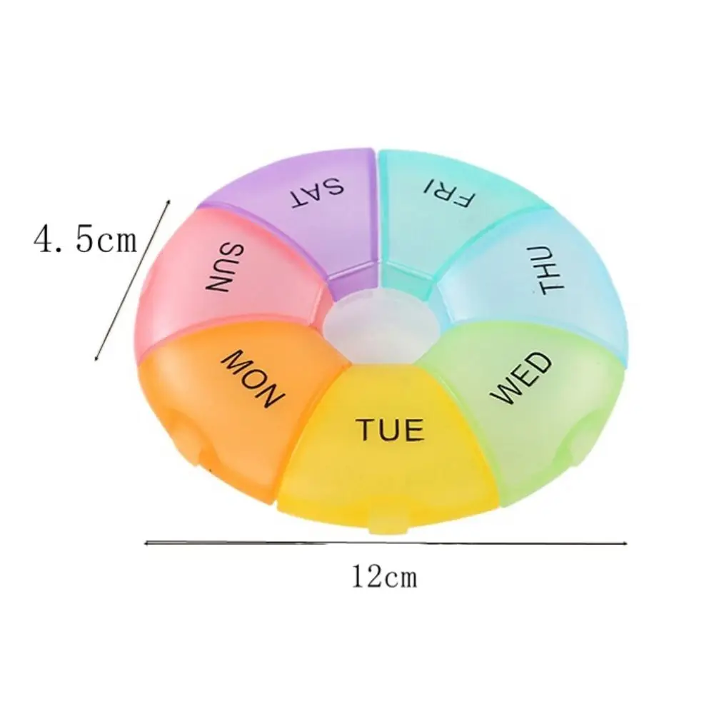 Waterdichte Wekelijkse Pillendoos 7 Dagen Wekelijks Handige Mini Pillendoos Draagbare Kleurige Pil Dispenser Vitaminen