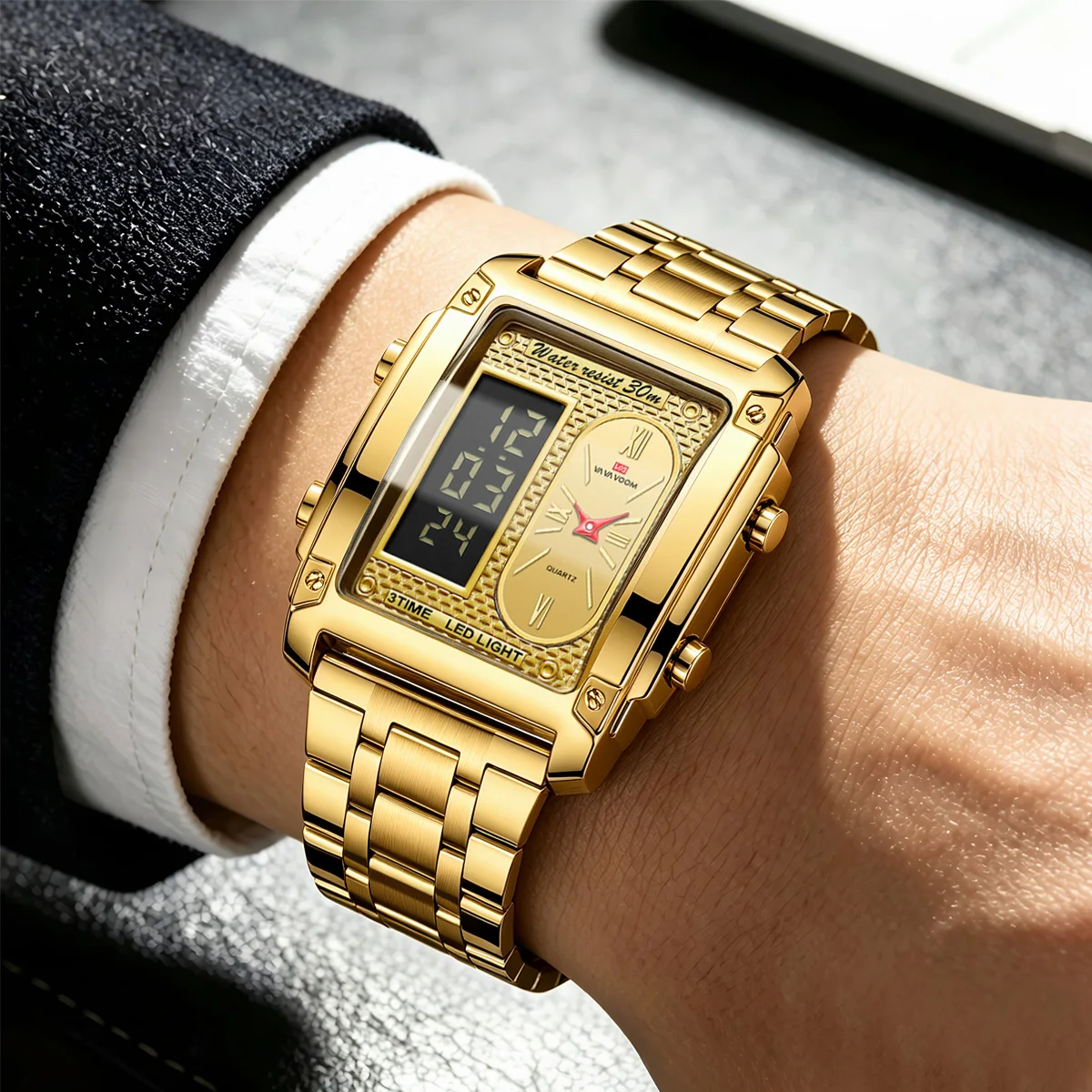 ساعة VA VA VOOM الإلكترونية لل - مراجعة Smartwatch Watches For Men Digital وسعره