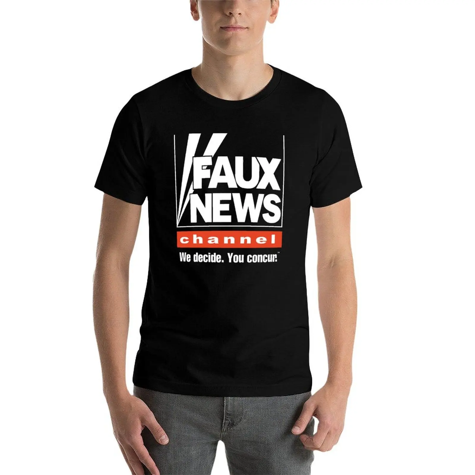 

Faux News Channel T-Shirt man t shirt cotton high quality cotton t shirt man t shirt for man T-Shirt