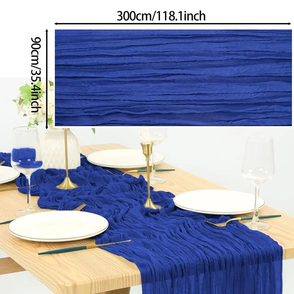 Semi-Sheer Gauze Table Runner Multipurpose Retro Table Cloth Vintage Cheese Cloth Table Setting