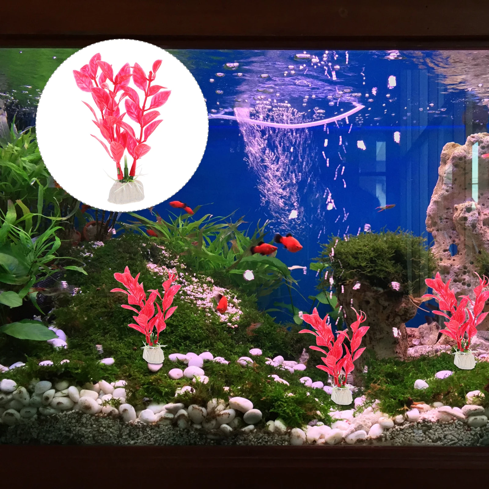 

10 Pcs Decorate Artificial Plant Decoration Plants Water Plastic Flower Aquarium