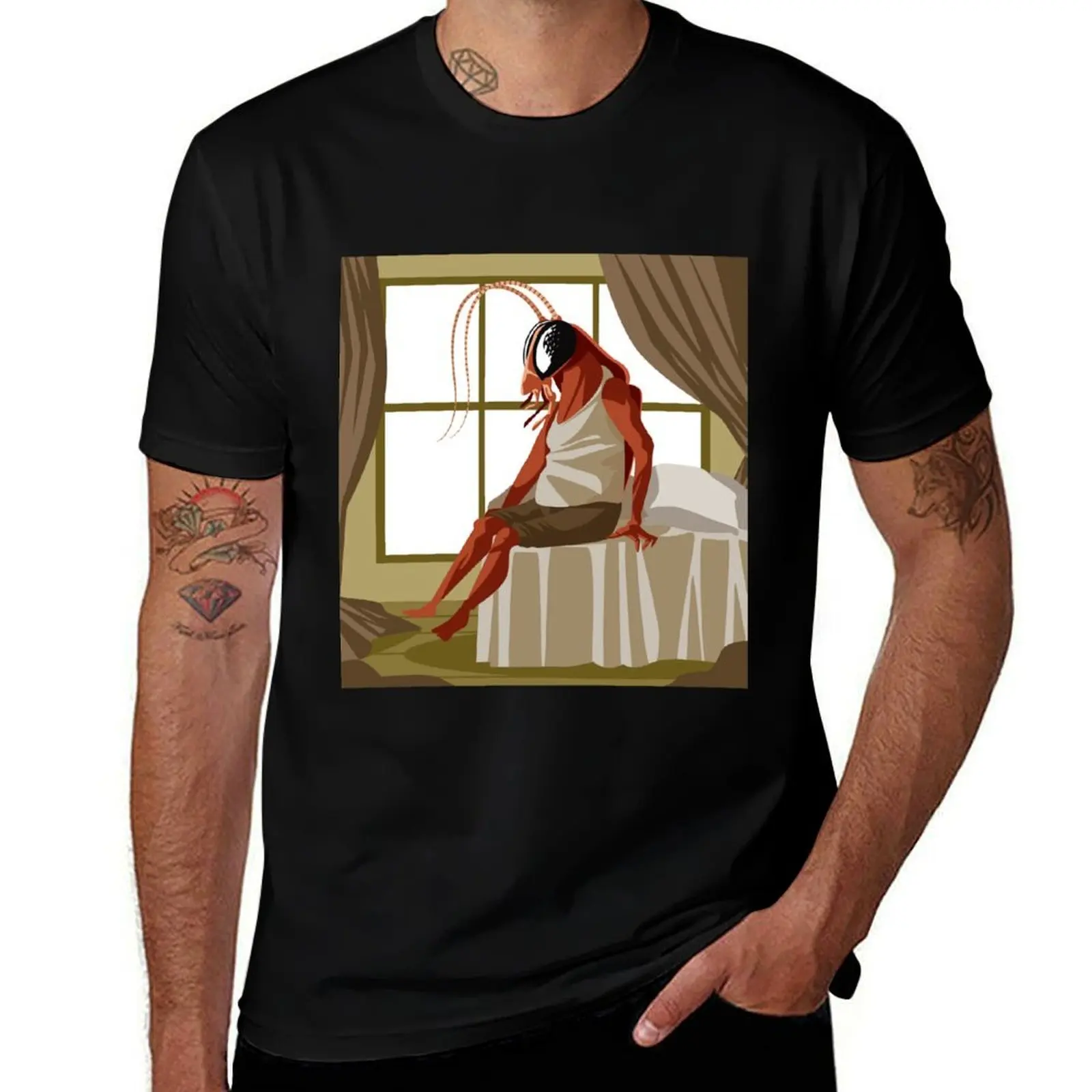 metamorphosis cockroach T-Shirt Casual Trendy Short Sleeve T-Shirt