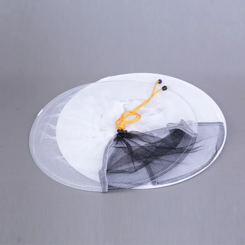 A A Double White Cotton Clothes Bee Preventing Cap Protective Cap Surface Net Protective Cap Hat Bee Beekeeping view 2