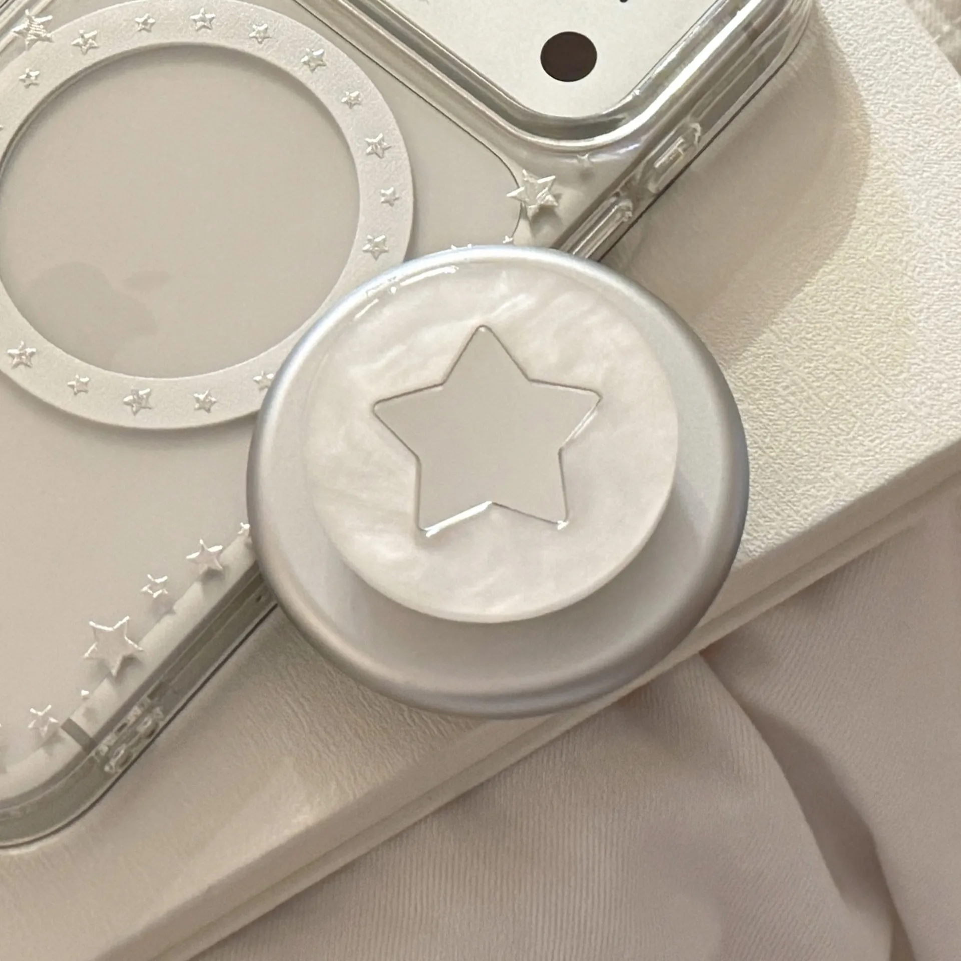 

Simple Star Magnetic Phone Grip Stand Makeup Mirror Bracket Foldable Airbag Holder Finger Socket Elegant Phone Decor Accessories