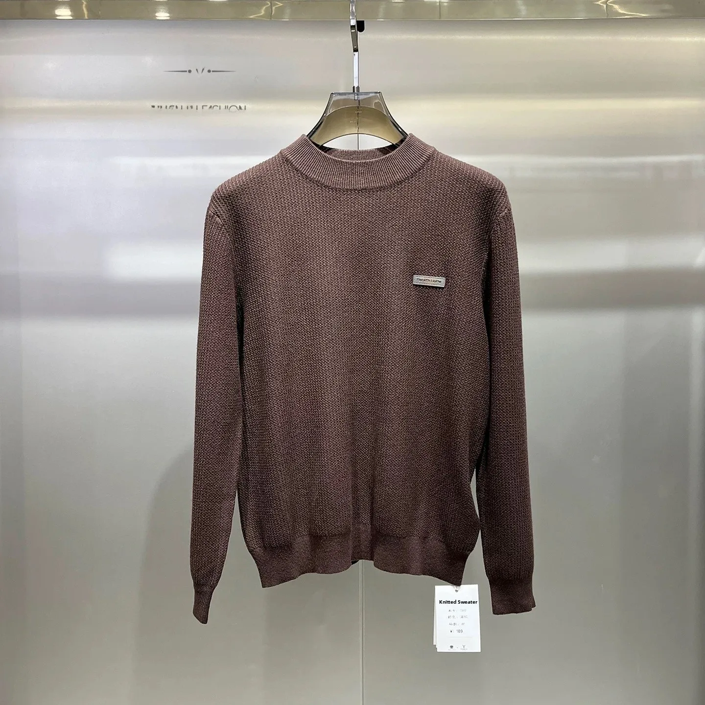 

Высококачественный повседневный вязаный свитер для мужчин: весна, осень, зима, свободный крой, круглый вырез, длинный рукав, дышащий, приятный для кожи