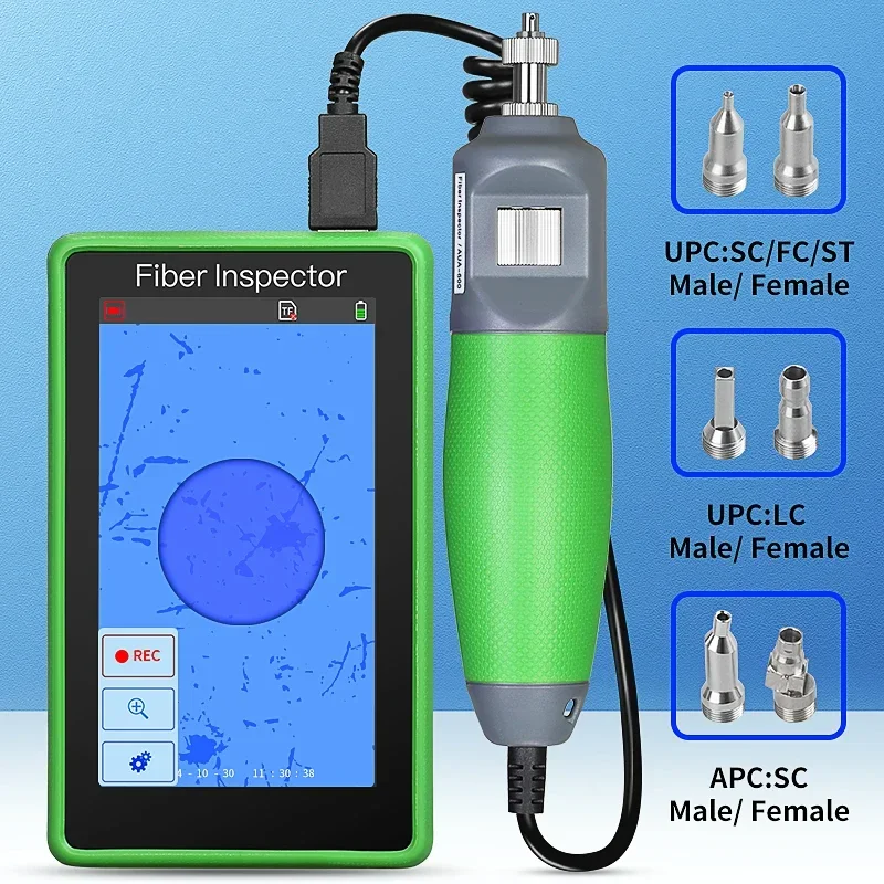 L-600 Inspectie Vezel Video Sonde Microscoop Glasvezel Eindgezichtsdetector Display Optisch Reinigingshulpmiddel UPC of APC