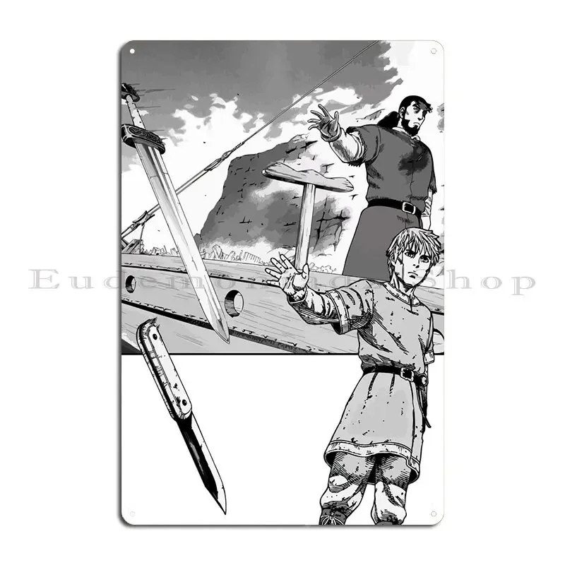 Vinland Saga Metal Sign Living Room Classic Garage Club Custom Garage Decoration Tin Sign Poster
