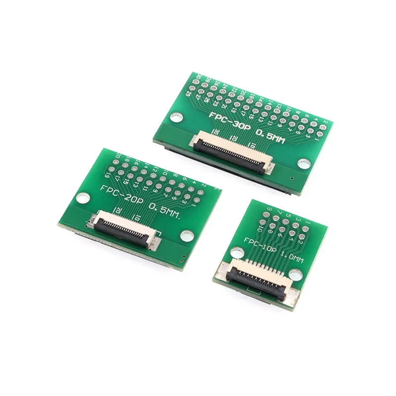 1PCS FPC/FFC Adapter Board Flip Type 0.5/1.0MM to 2.54MM Soldered Connector 4/5/6/8/10/12/14/16/20/26/3040/45/50/60 Pin