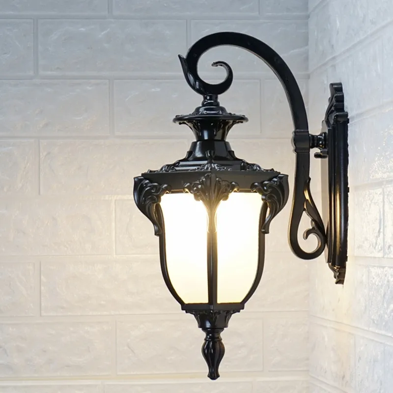 

Outdoor Wall Lamp Garden Glass Wall Lighting Hallway Wall Light Shop Outside Wall Sconce Home Wall Lamps Free Bulb