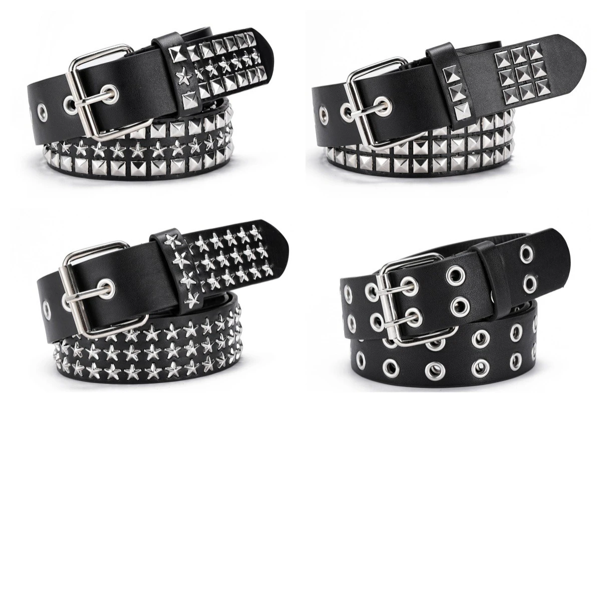 

High Quality Y2K Rivet Belt Men&Women's Studded Fashion Versatile Belts Punk Rock With Pin Buckle Drop Decoration Black Hot Sale