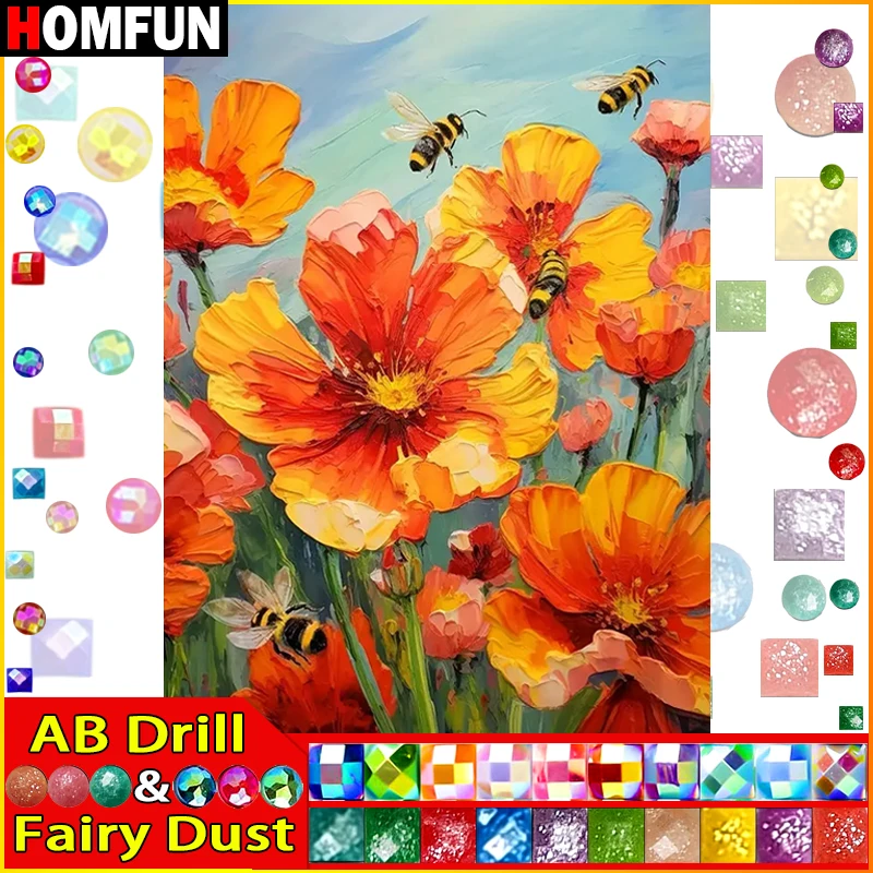 HOMFUN Fairy Dust AB Art 5D Diy Diamond Painting 