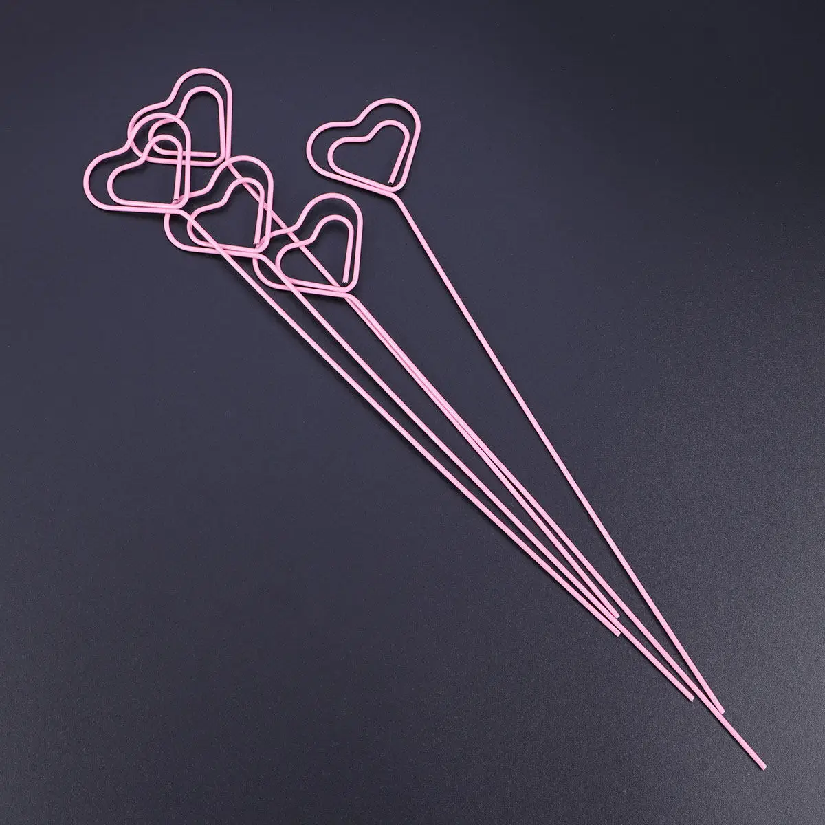 10Pcs Metal Photo Clip Holders Love Heart Shape Table Holders Decorative Picture Stands for Home Office Wedding Favors Pink