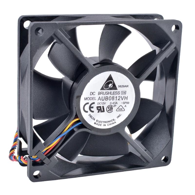 

AUB0812VH 8cm 8025 80mm fan 80x80x25mm 12V 0.41A 4-wire 4pin PWM computer motherboard CPU high air volume cooling fan