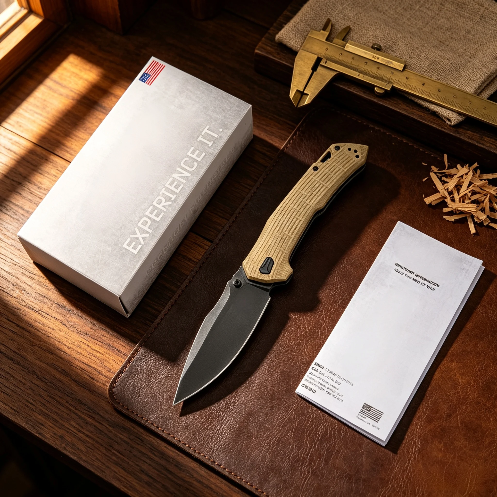 Khaki G10 Handle CPM4 Steel Folding Knife Z0203-EDC Personalized Collection Camping Fishing Cutting Tools