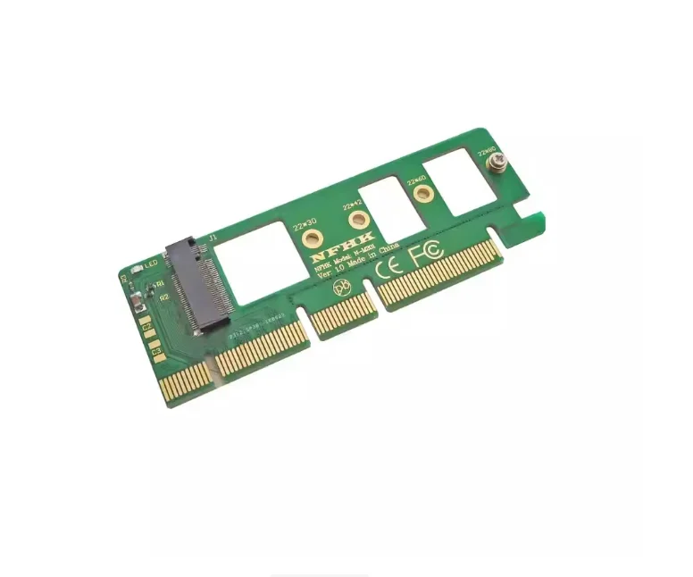 Adaptador NVMe M.2 NGFF SSD Riser Card PCI Express 3.0 16x X4 Conversor para velocidades de transferência de dados aprimoradas