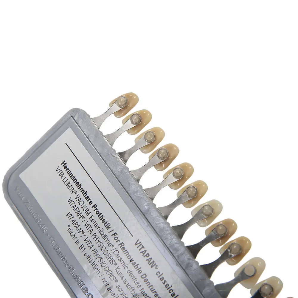 고품질 치과 장비 치아 미백 포세린 VITA Pan 클래식 16색 가이드 비타 치아 모델 색상 비교판