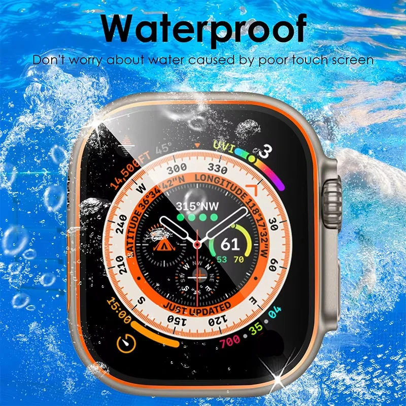 Displayschutzfolie für Apple Watch Ultra 4 49mm Gehäuse Zubehör Metallrahmen + Panzerglas iWatch Ultra 3/2 49mm Lünettenring – Detail 4