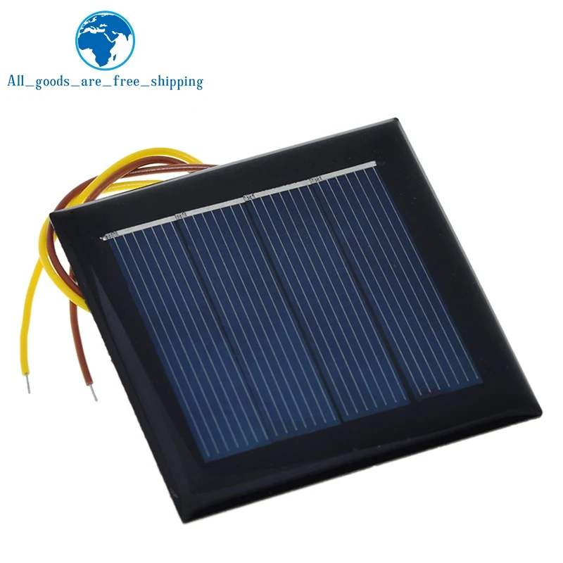 TZT 2V 0.2W 100mA Solar Panel DIY Charge Module Mini Polysilicon Solar Cell System for Solar Lawn Lamp With 15CM Cable