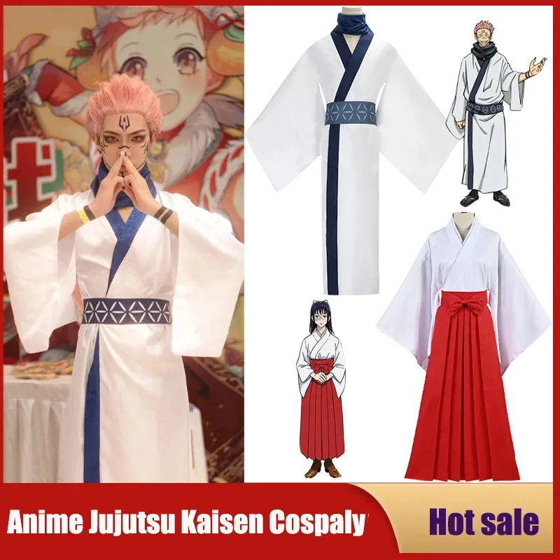 

♥2026 New Anime Jujutsu Kaisen Cosplay Costume Iori Utahime Ryomen Sukuna Wig Japan Kimono Hanfu Dress Set Halloween Party U ♥♥★