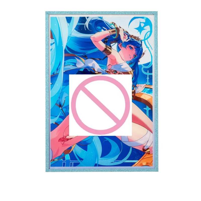 Anime Wuthering Waves Karutejia Iuno Acrylic Glitter Paper Camellya Kuchiba Chisa Phoebe Game Card Glitter Paper Ornaments Toys