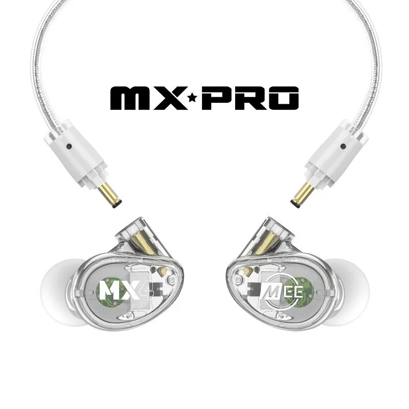 Hybrid Professional Monitors Earphone In Ear Music Noise Canceling Hifi Headphones Transparent Stereo Headset with 2pc cable