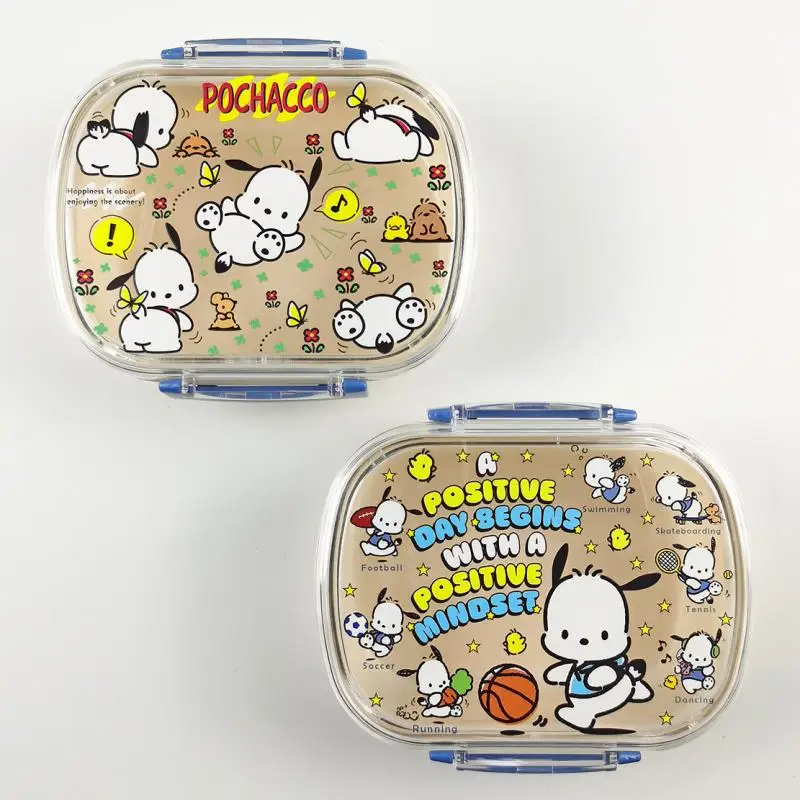 Sanrios Hellokitty Cartoon Separated Lunch Box Cinnamoroll Cute Lunch Box Pochacco Lunch Box Children's Home Crisper Sealed Box