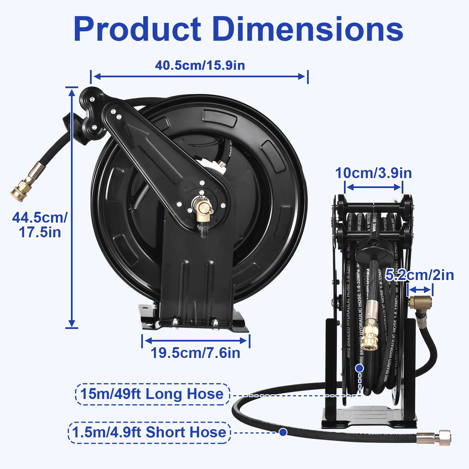 Pressure Washer Hose Reels 0.5 - огляд і ціна Conventional Reel