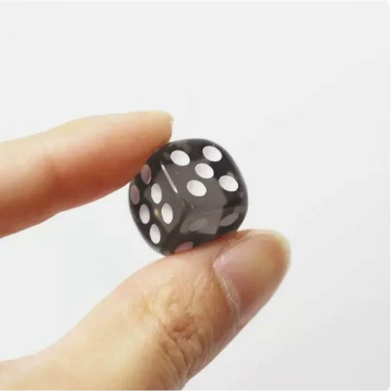 10Pcs 10colors Acrylic Transparent 16mm Clear Color Six Sided Spot D6 Playing Games Dice Set For Bar Pub Club Party Board Game
