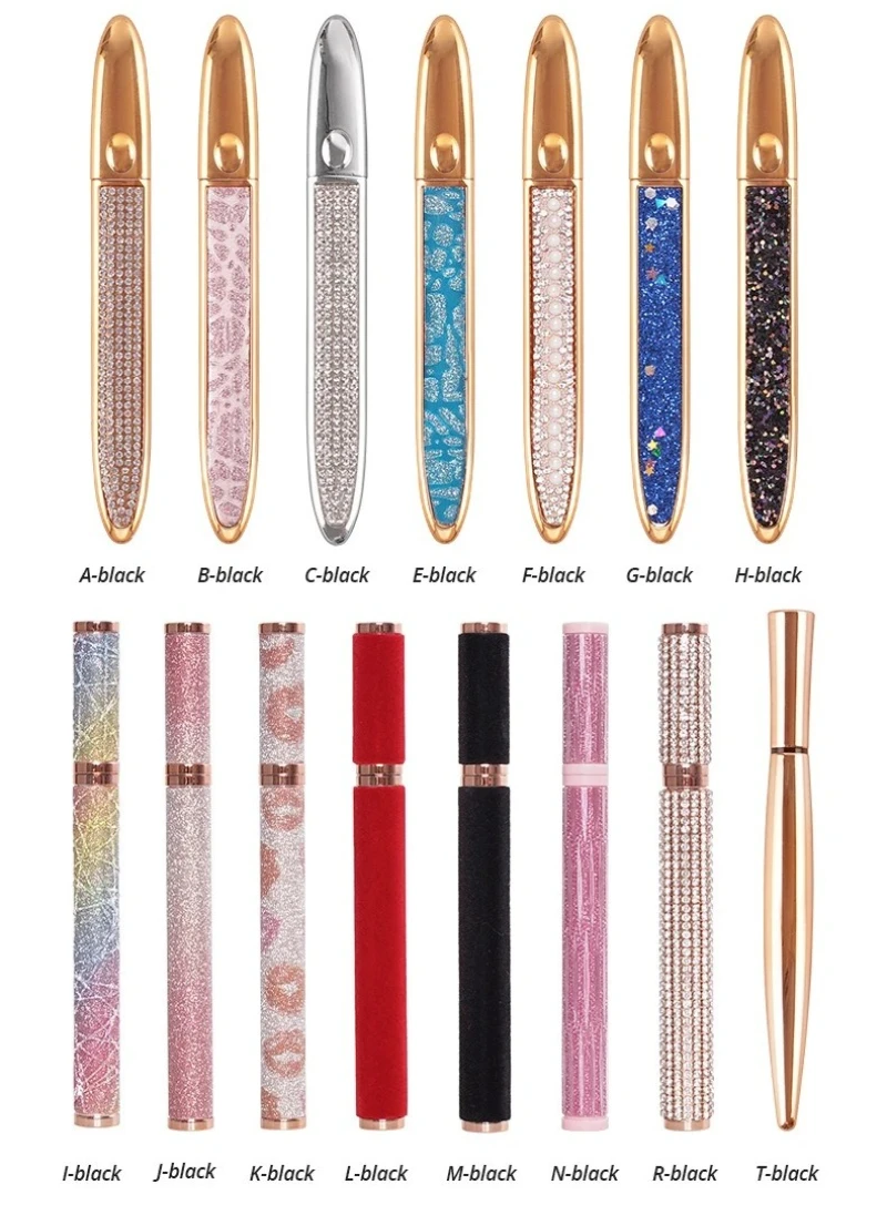 Nuevo Delineador de ojos 4D resistente al agua, de secado rápido, de larga duración, sin floración, estrella, diamante, delineador de ojos negro suave y liso