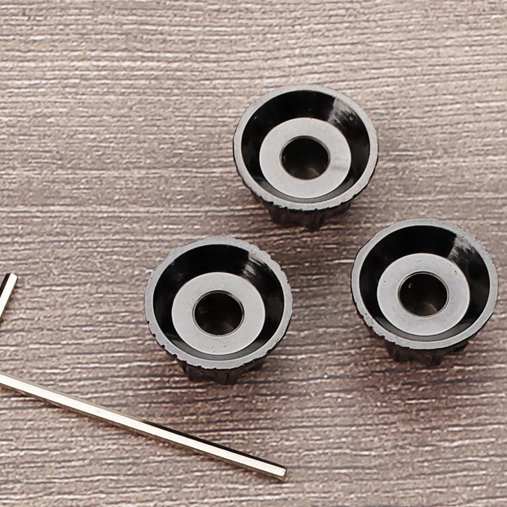 

4 Pcs Electric Guitar Knob Knobs Accessories Component Potentiometer Alloy Iron Control Aluminum Caps